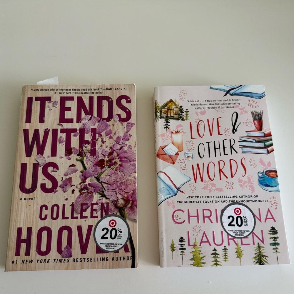 It ends with us book and Love and other words